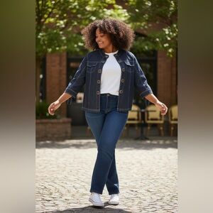 Women’s Denim Jacket - Dark Wash Size 2X